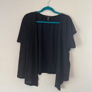 Woman's Black Apostrophe Waterfall Cardigan Sz - XL‎